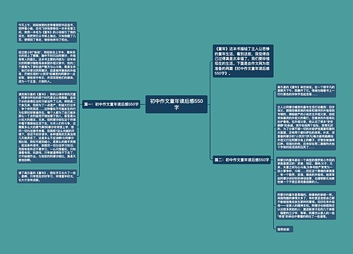 初中作文童年读后感550字