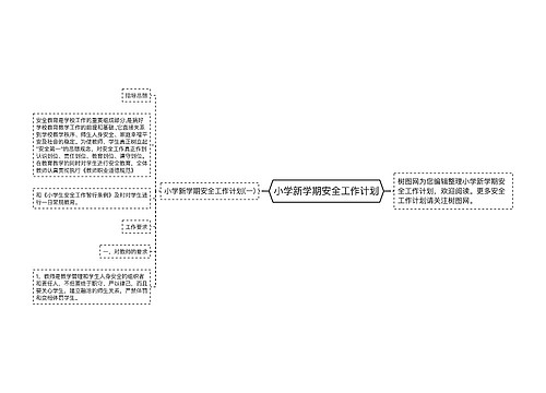 小学新学期安全工作计划