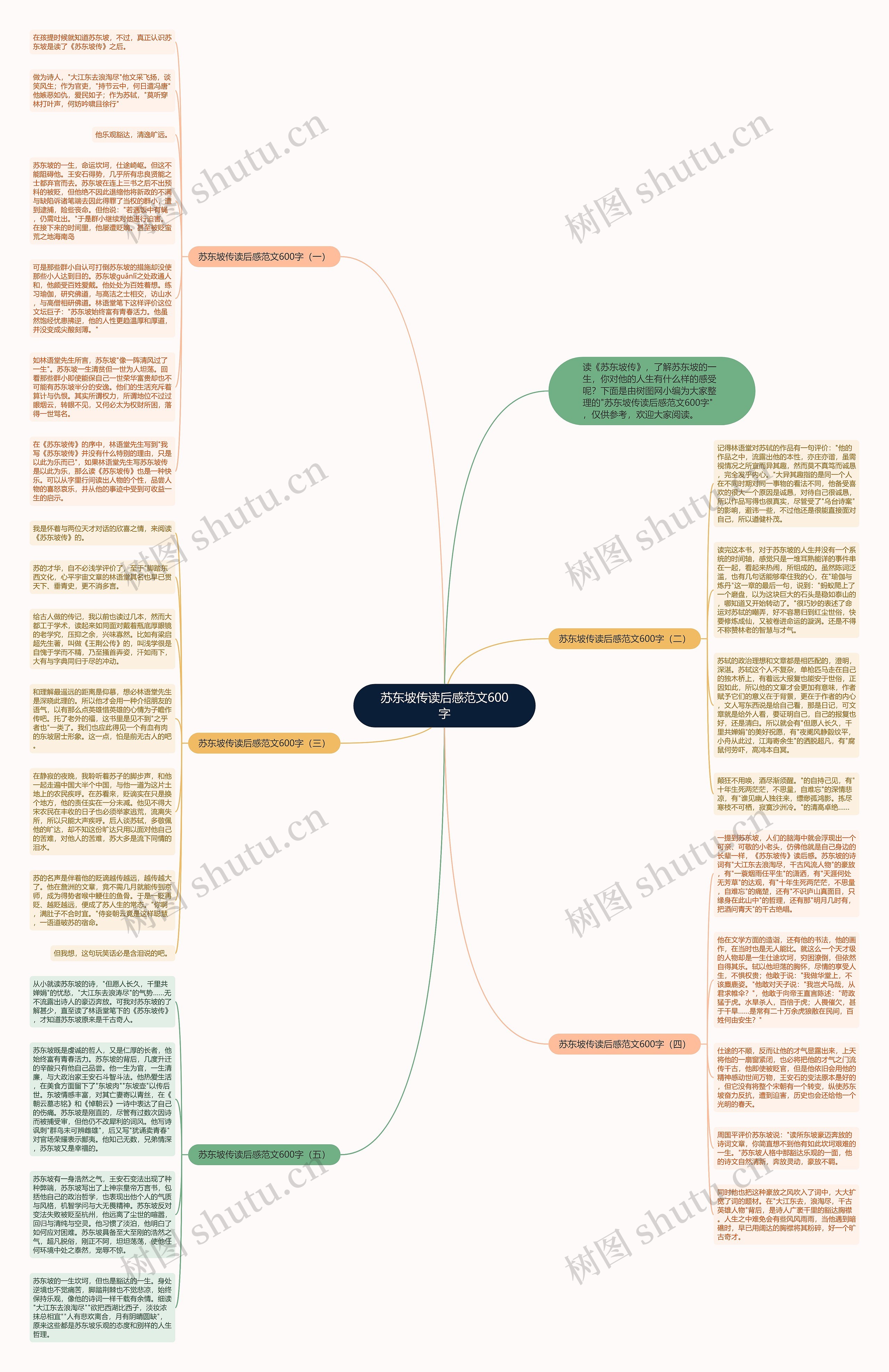 苏东坡传读后感范文600字思维导图