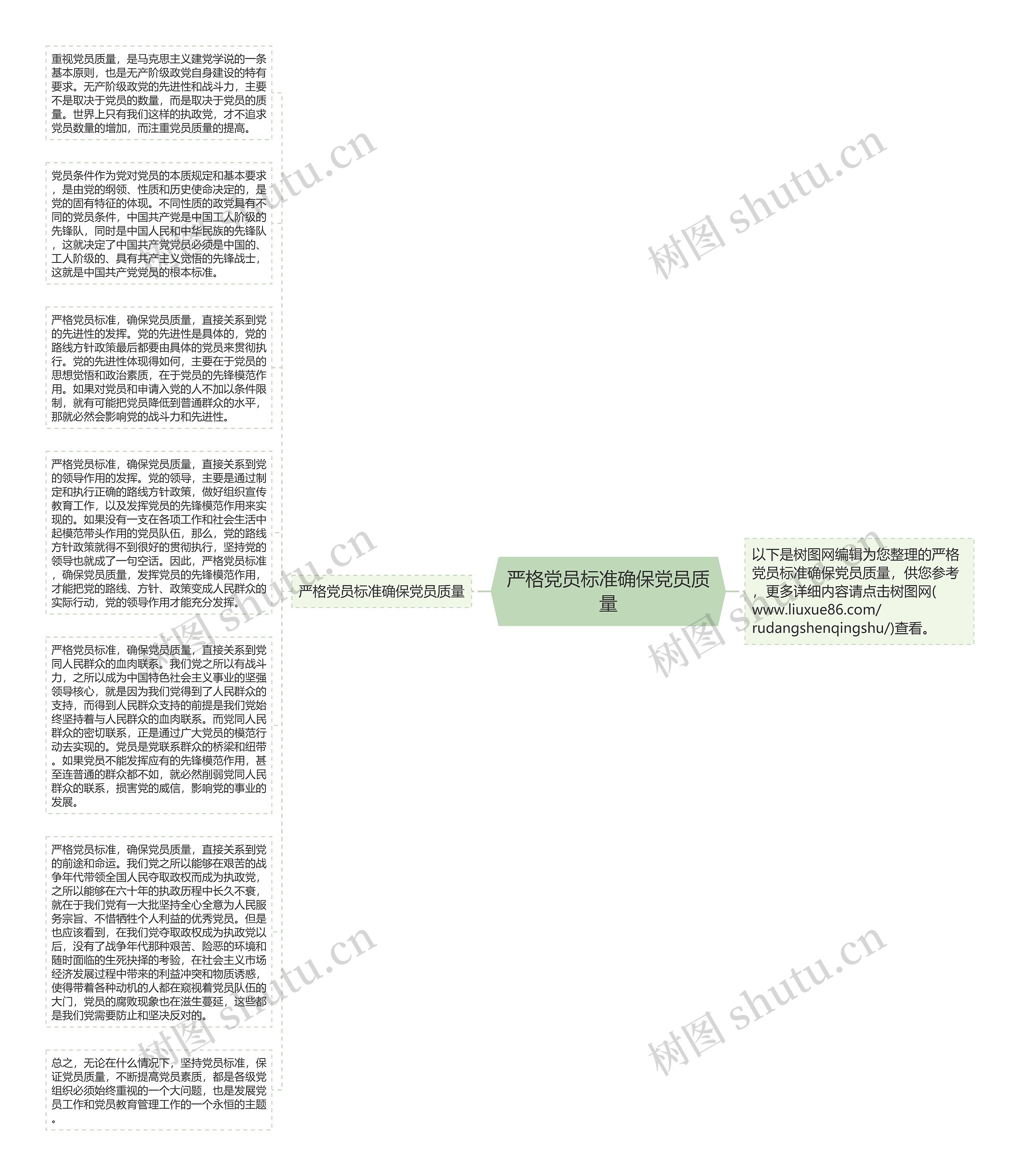 严格党员标准确保党员质量思维导图