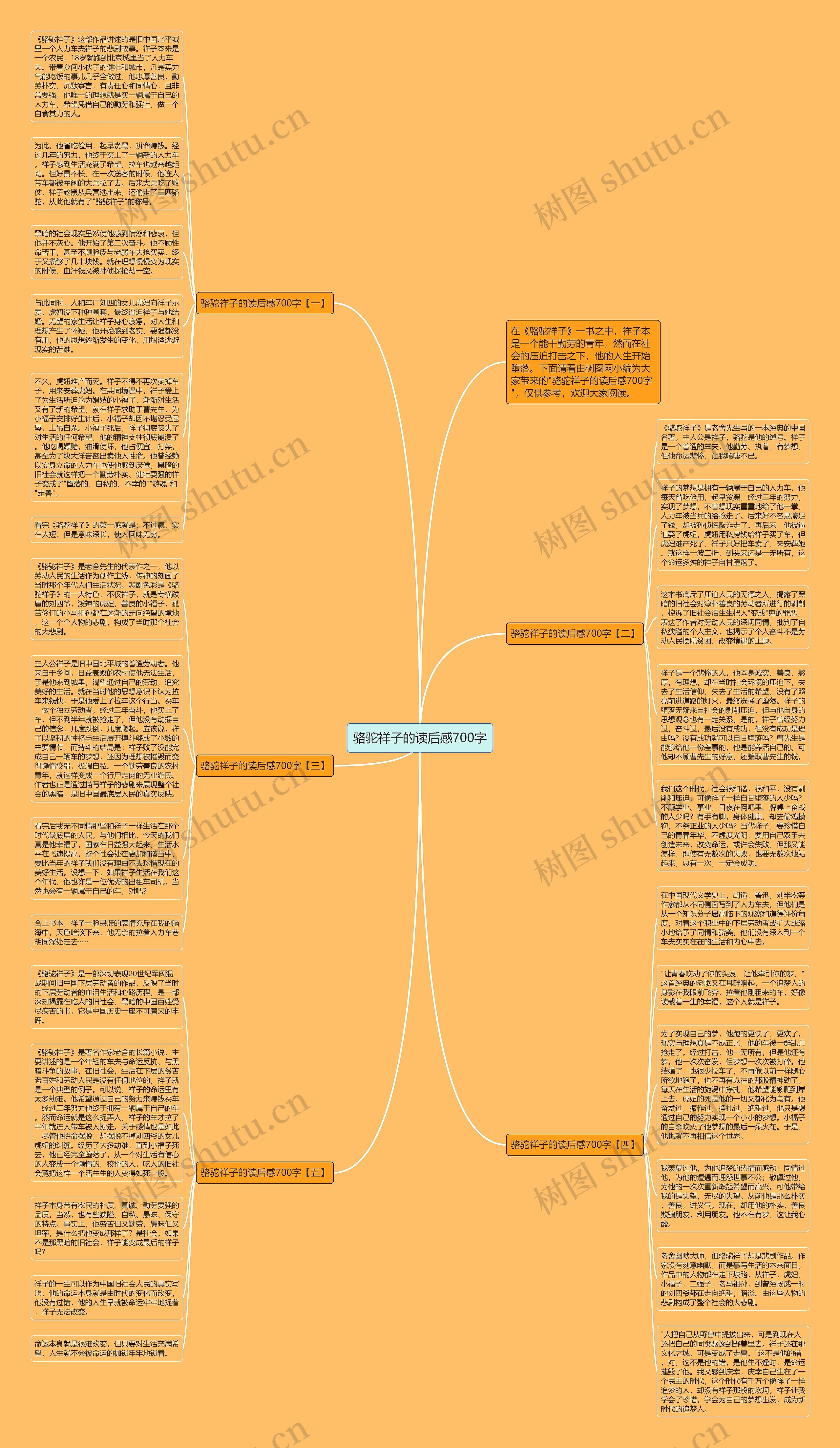 骆驼祥子的读后感700字思维导图