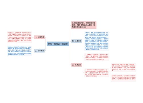 党员干部培训工作计划