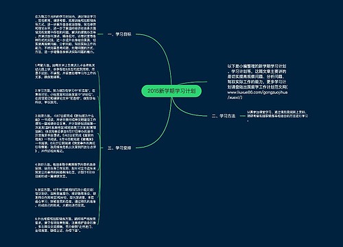 2015新学期学习计划