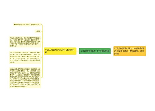 大学毕业典礼上的演讲稿