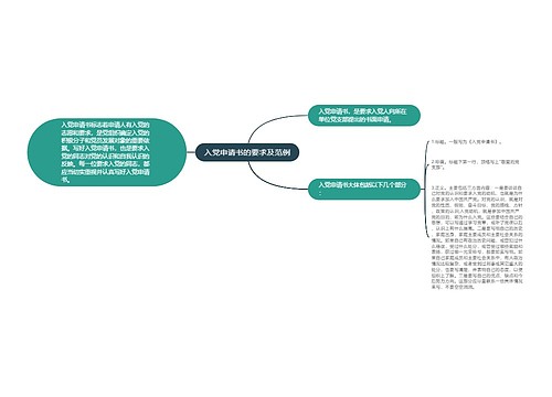 入党申请书的要求及范例