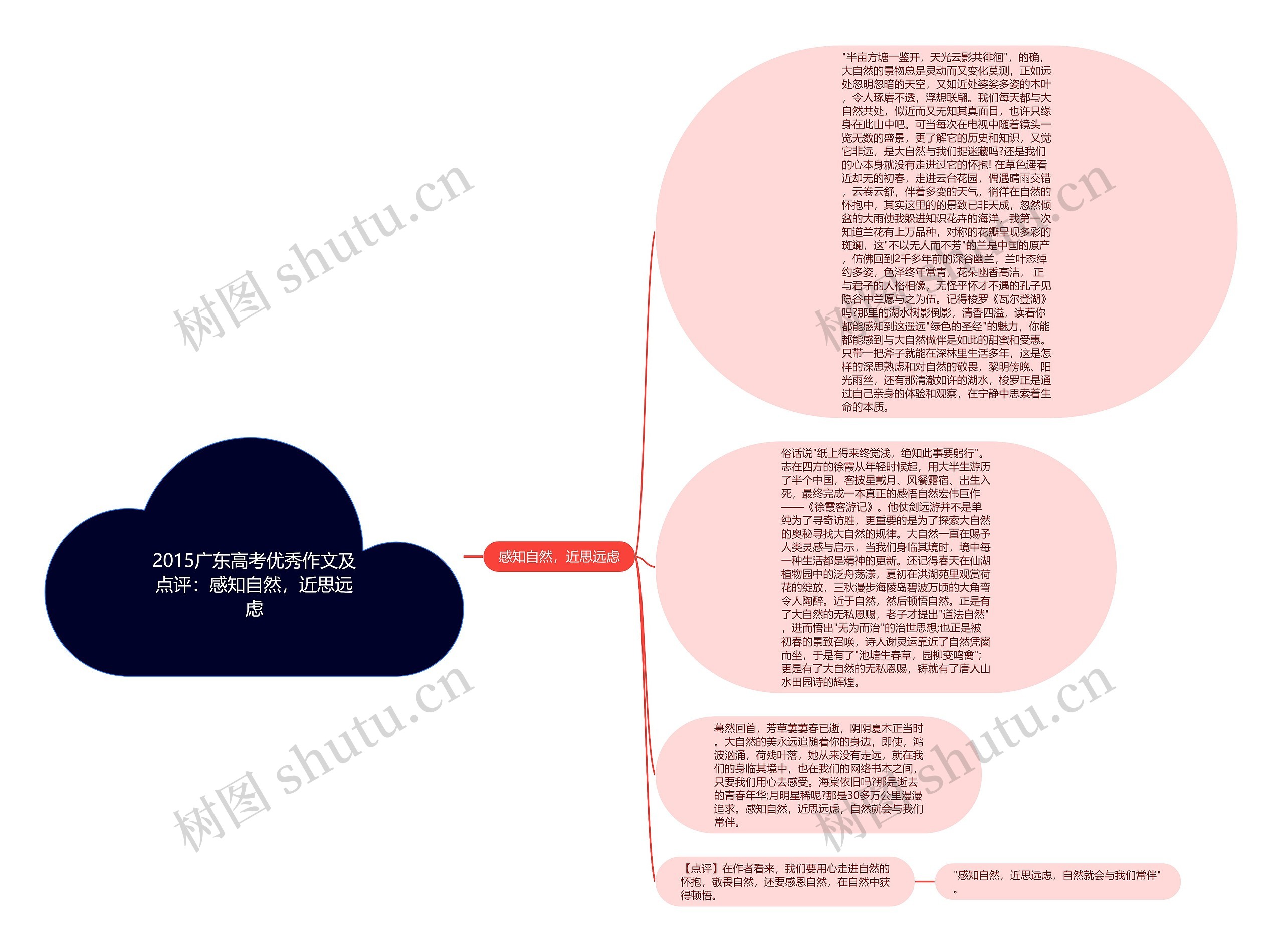 2015广东高考优秀作文及点评：感知自然，近思远虑