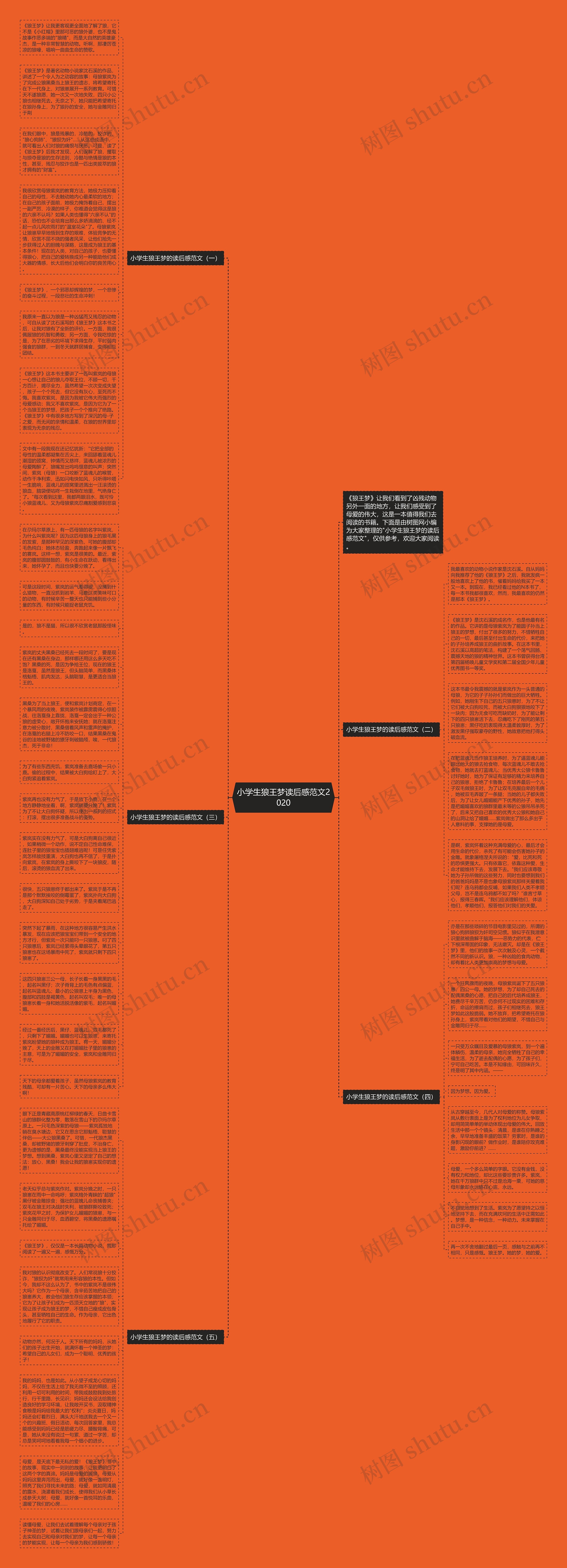 小学生狼王梦读后感范文2020思维导图