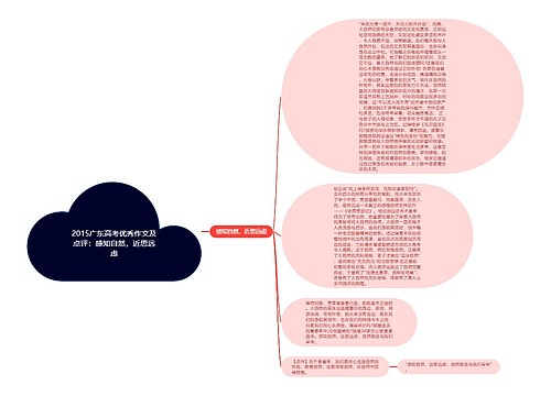 2015广东高考优秀作文及点评：感知自然，近思远虑