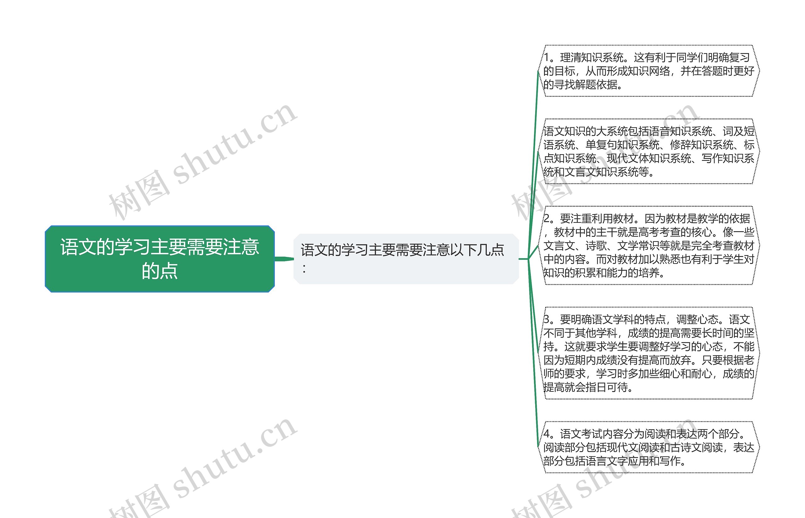 语文的学习主要需要注意的点