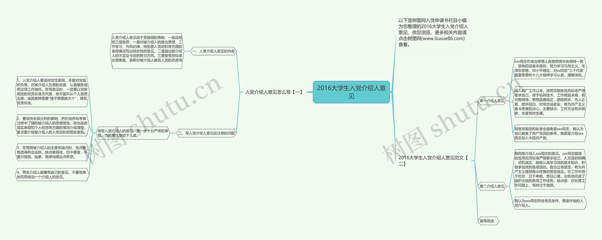 2016大学生入党介绍人意见