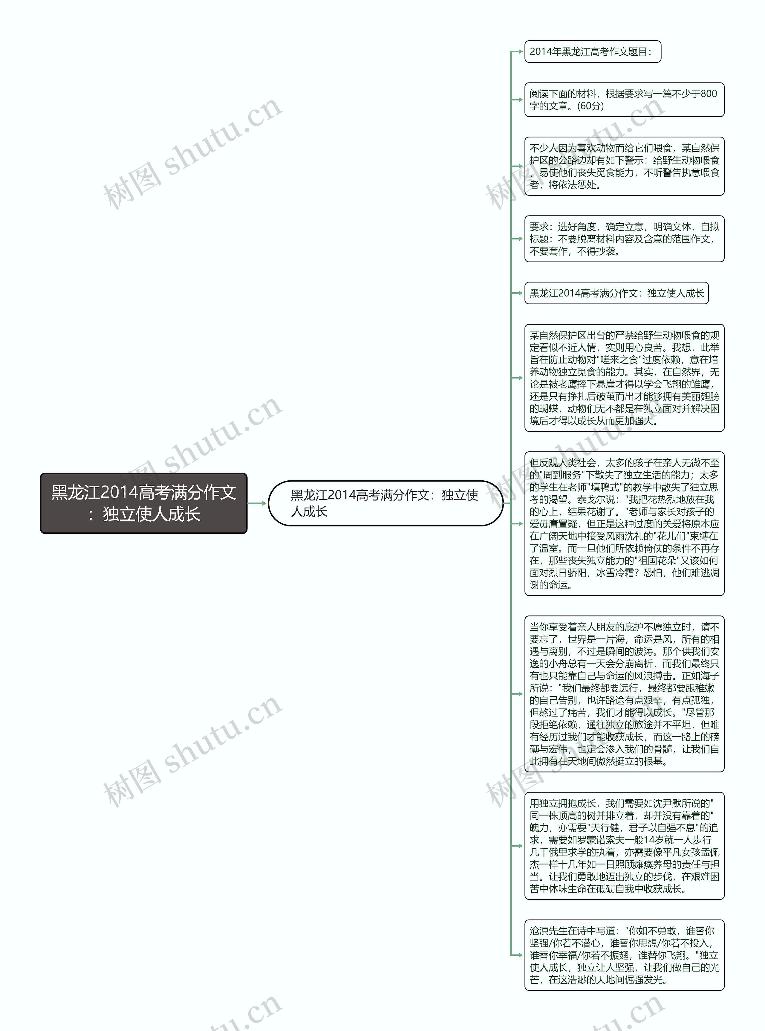 黑龙江2014高考满分作文：独立使人成长