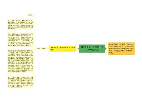 《珍爱生命，安全第一 》小学生演讲稿