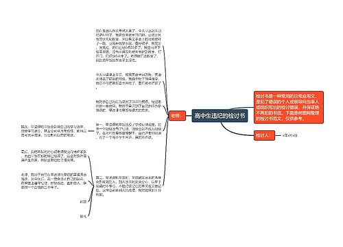 高中生违纪的检讨书