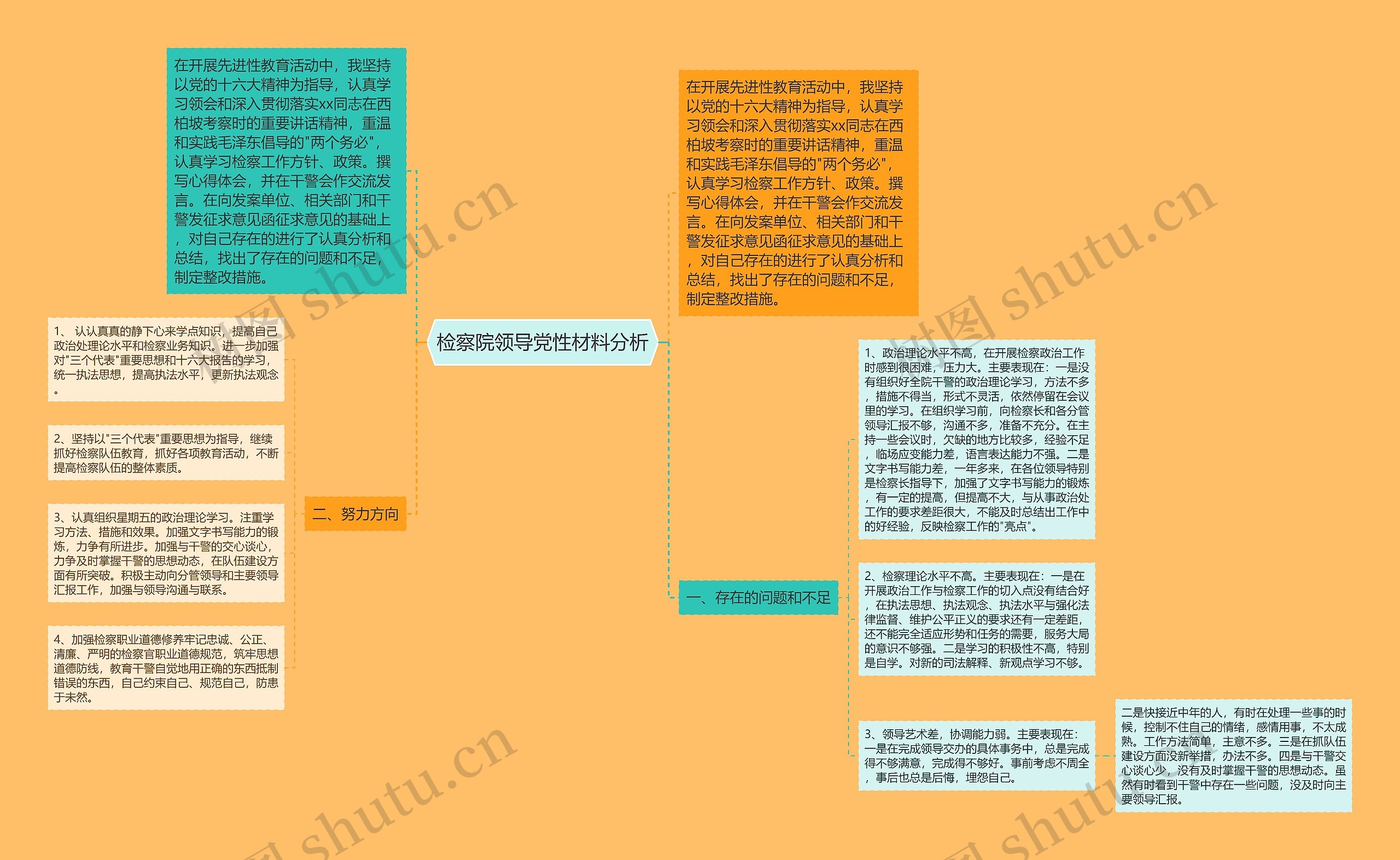 检察院领导党性材料分析