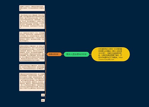 高中入团志愿书300字