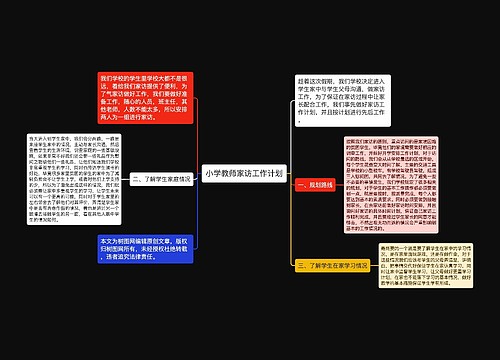 小学教师家访工作计划