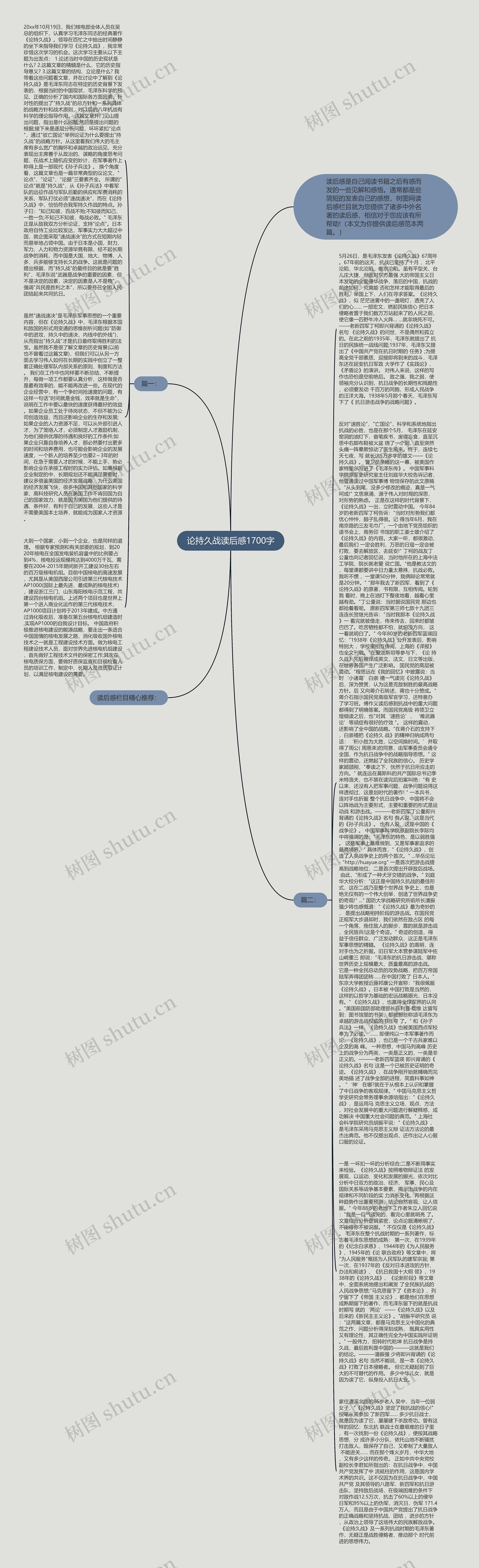 论持久战读后感1700字思维导图