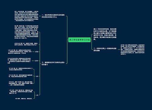 高三学生备考学习计划