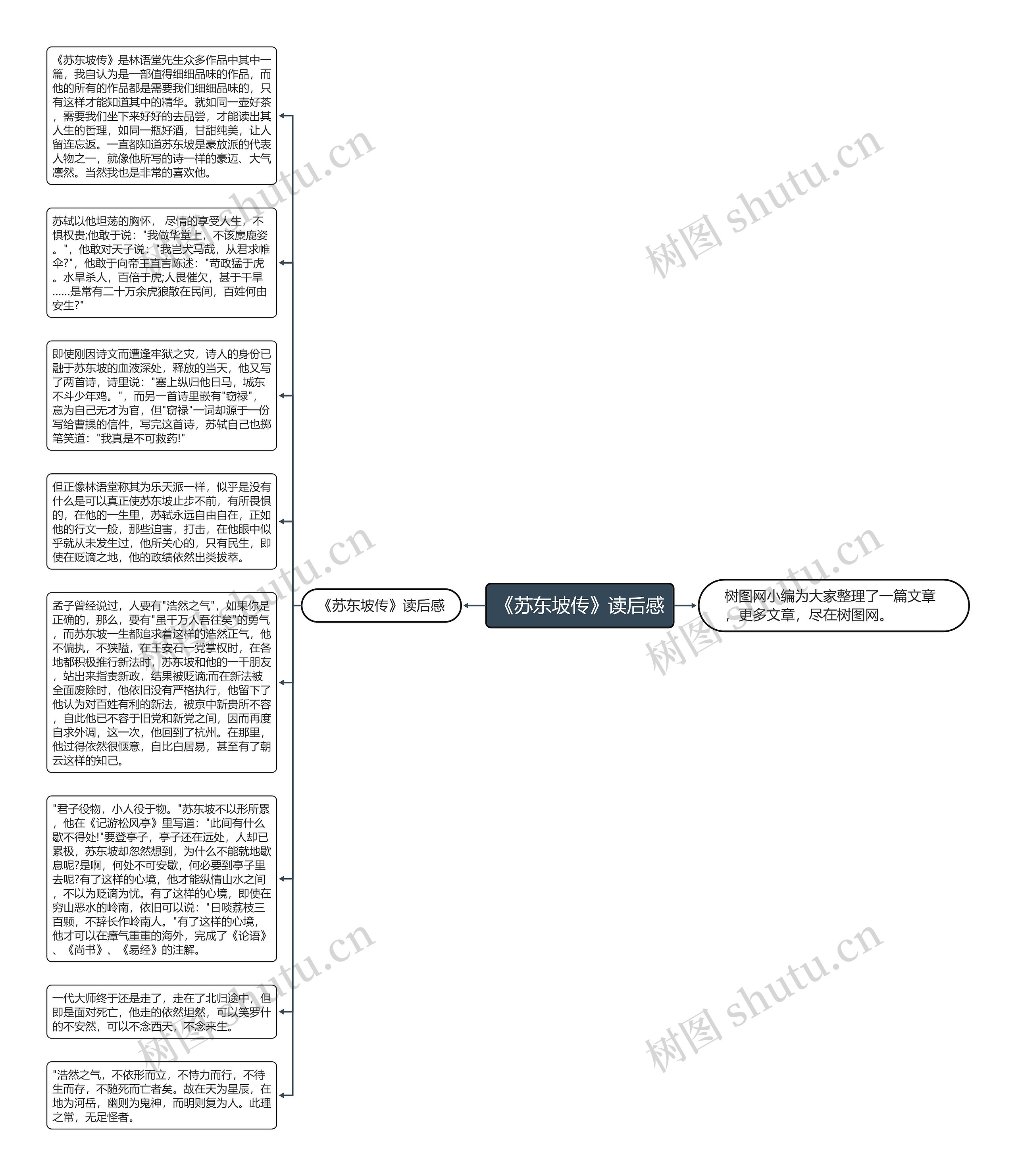 《苏东坡传》读后感思维导图