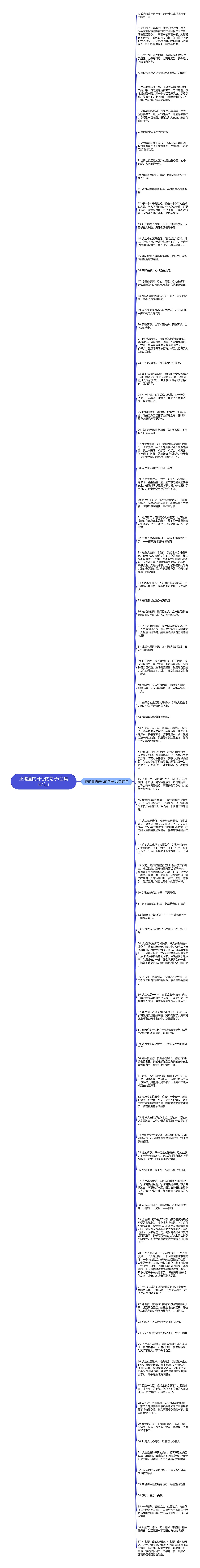 正能量的开心的句子(合集87句)思维导图