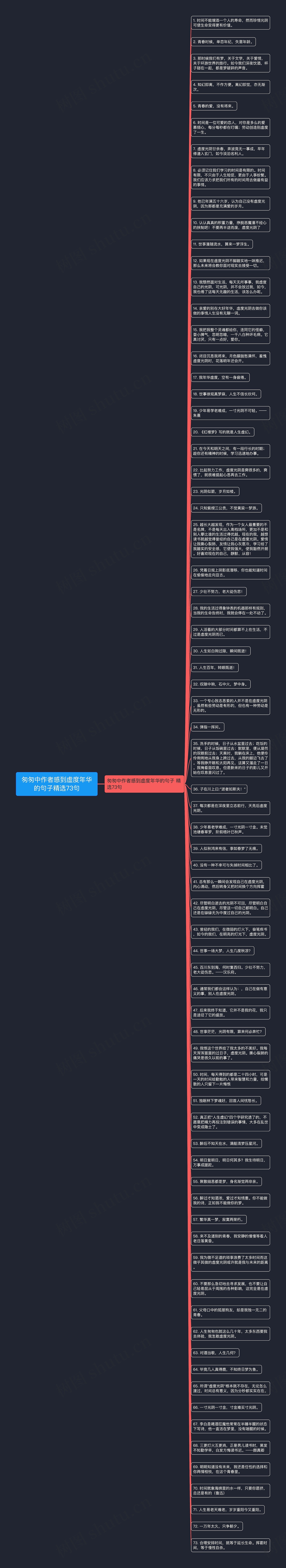 匆匆中作者感到虚度年华的句子精选73句思维导图