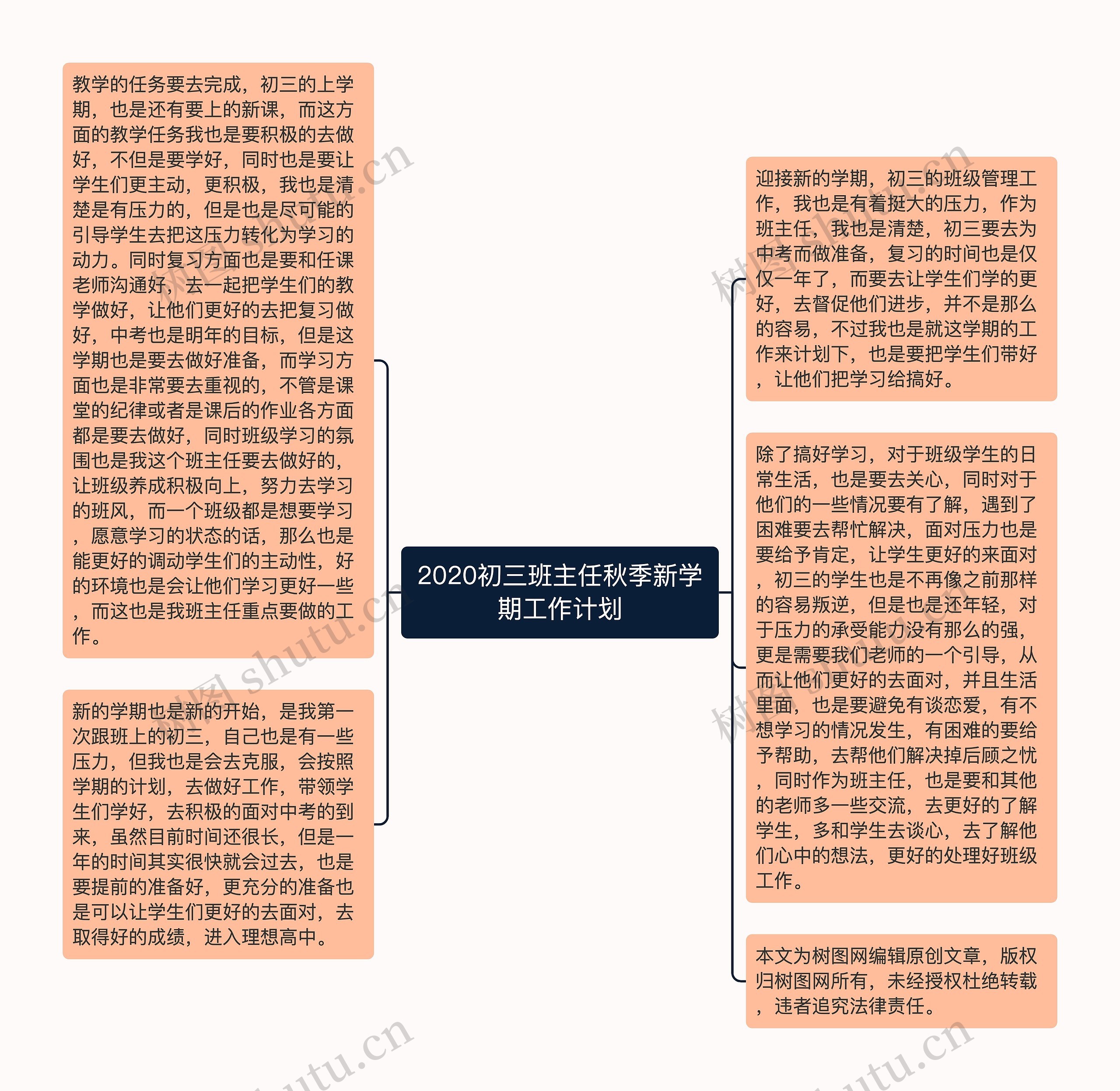 2020初三班主任秋季新学期工作计划