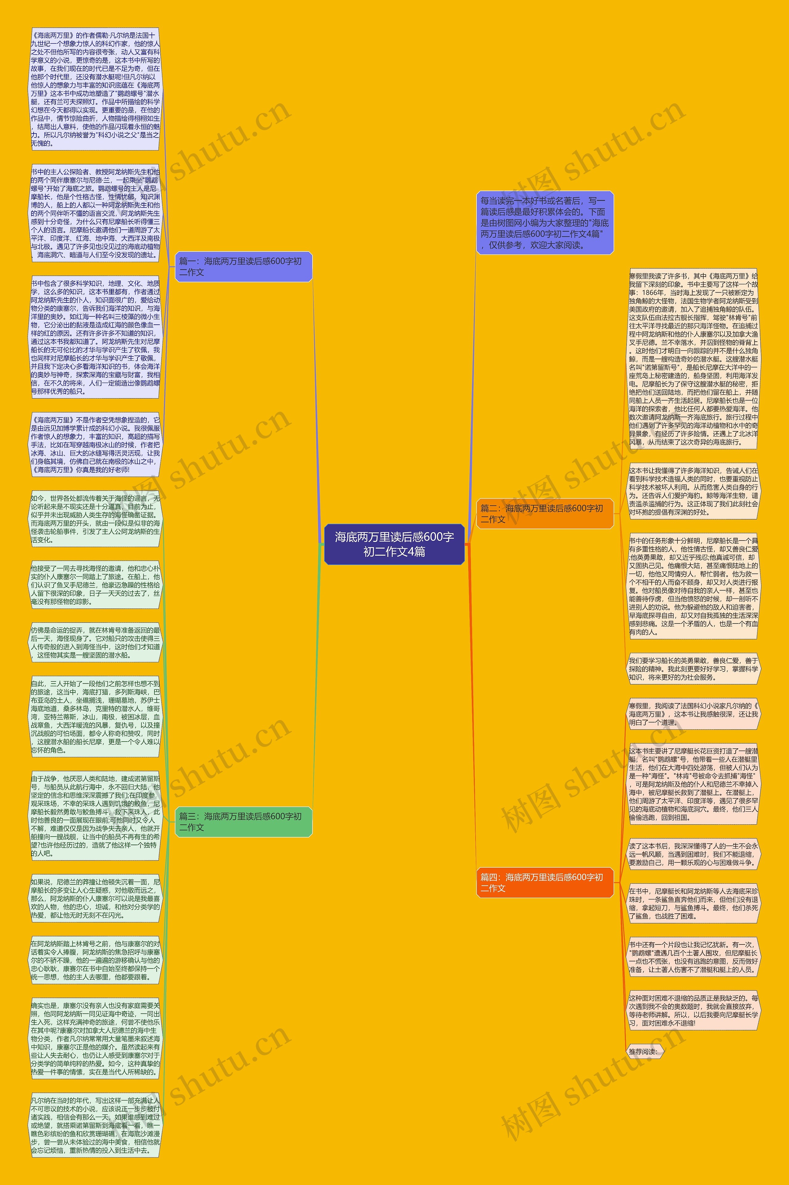 海底两万里读后感600字初二作文4篇思维导图
