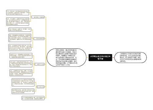 小学班主任工作计划三年级下册