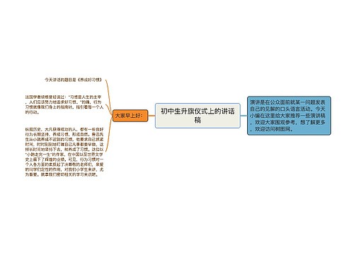 初中生升旗仪式上的讲话稿