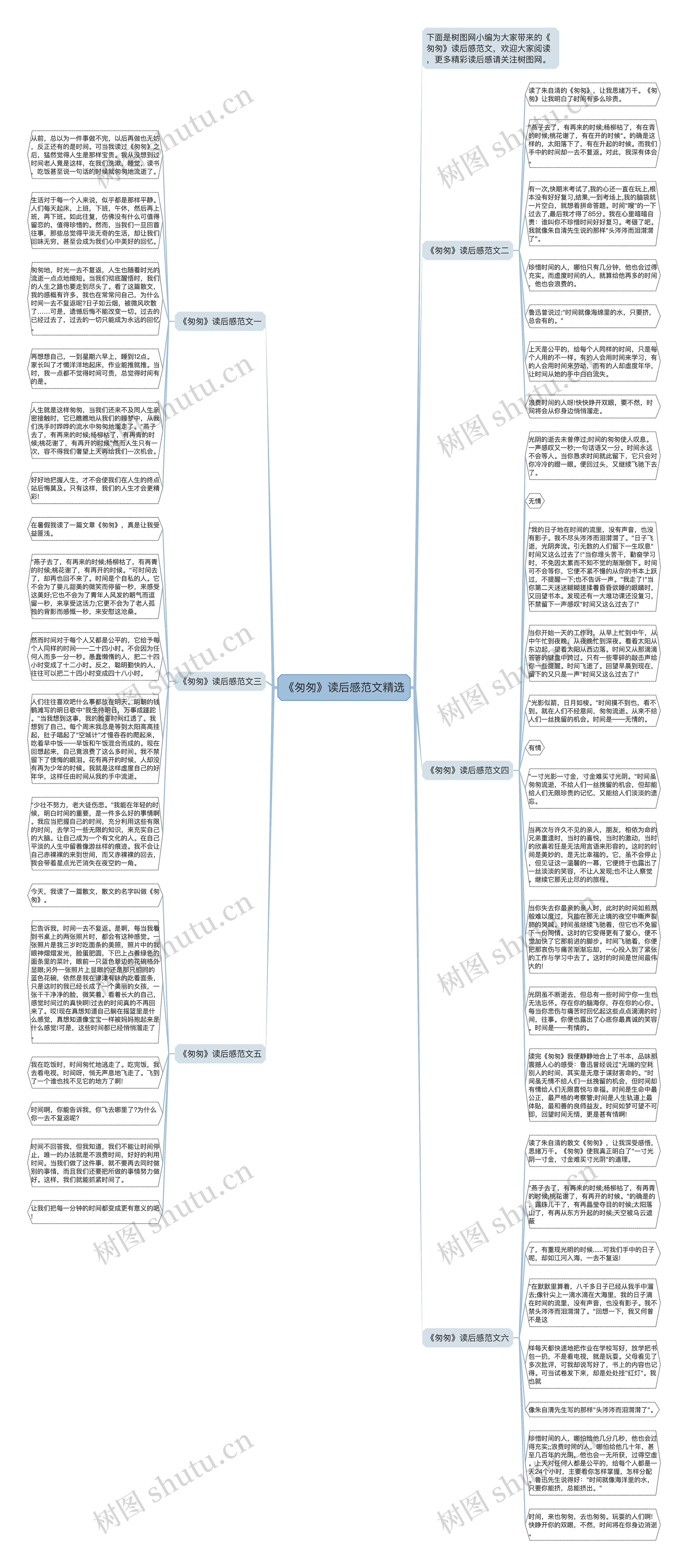 《匆匆》读后感范文精选思维导图