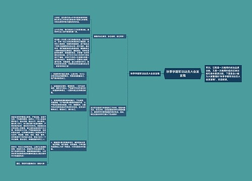 秋季学期军训动员大会发言稿