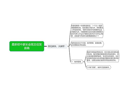 最新初中家长会班主任发言稿