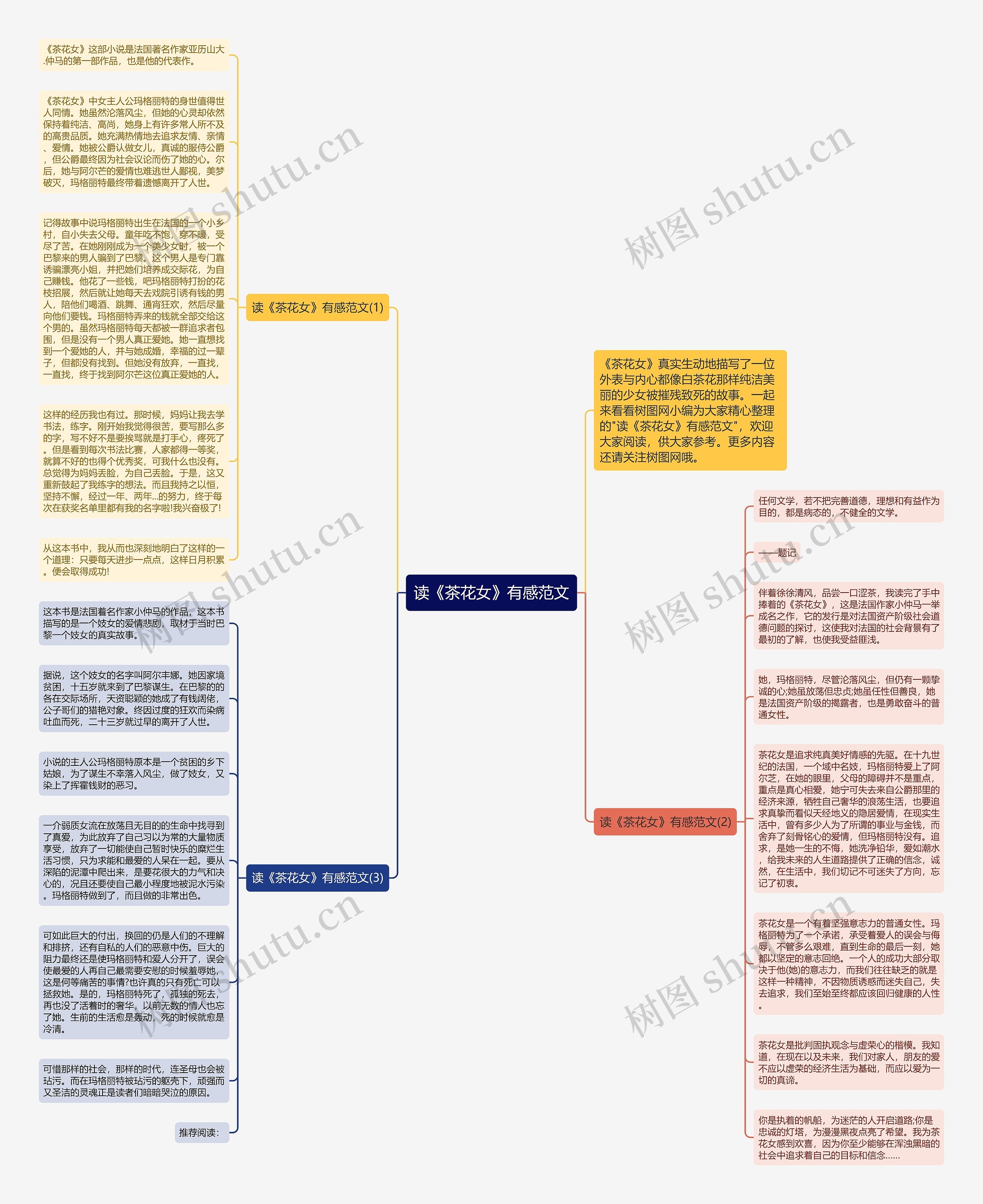 读《茶花女》有感范文思维导图