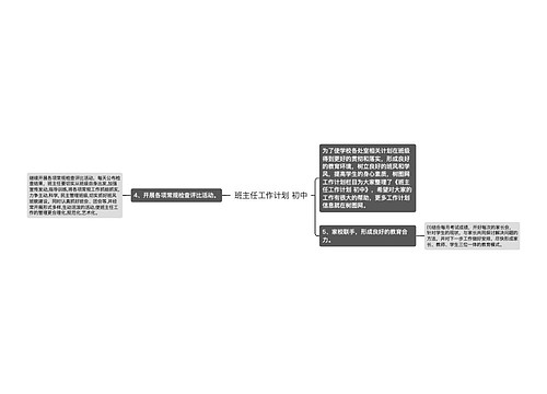 班主任工作计划 初中