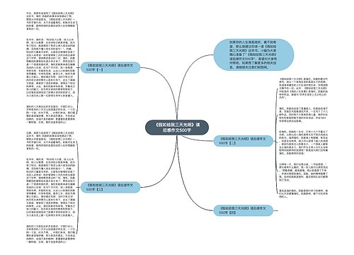 《假如给我三天光明》读后感作文500字