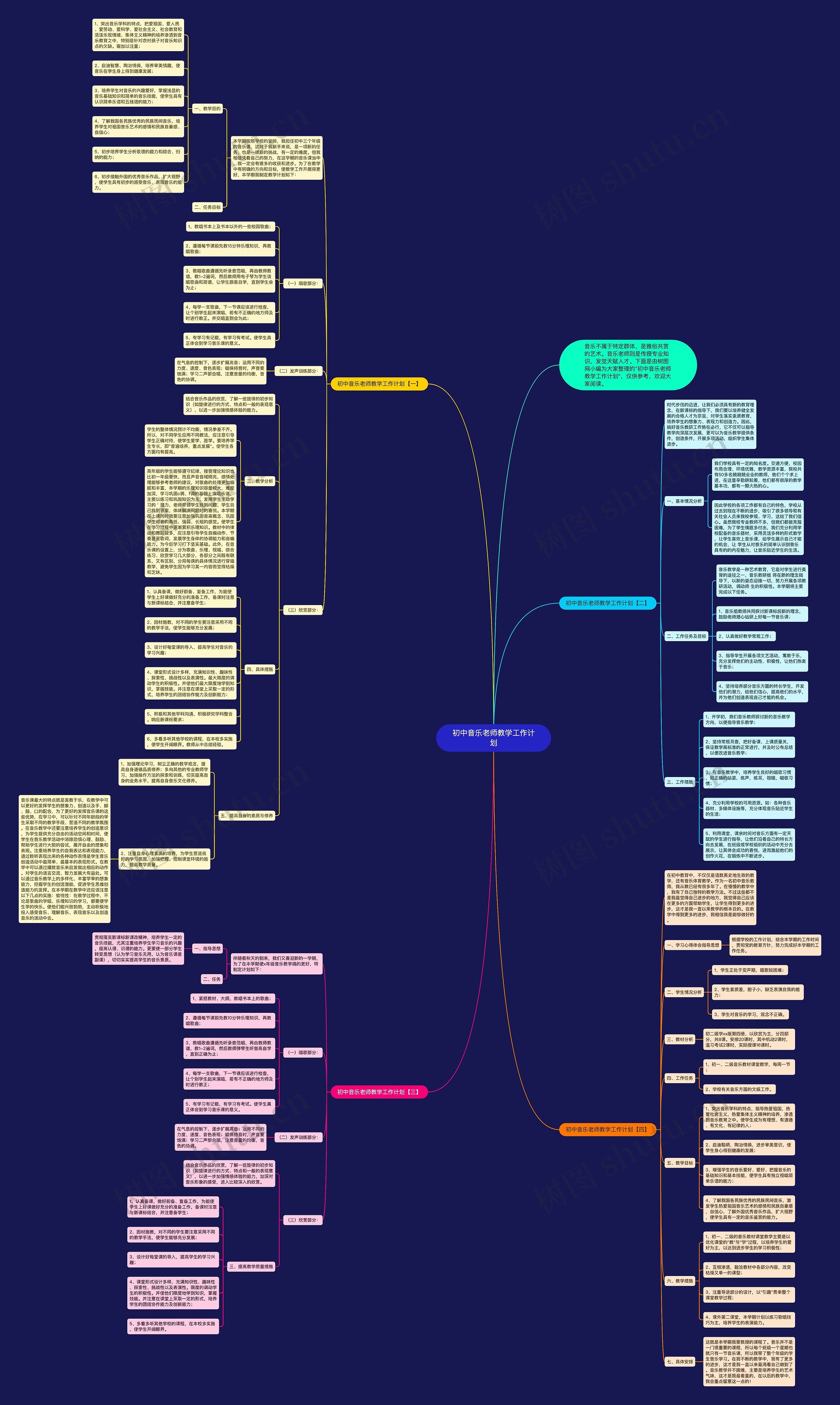 初中音乐老师教学工作计划