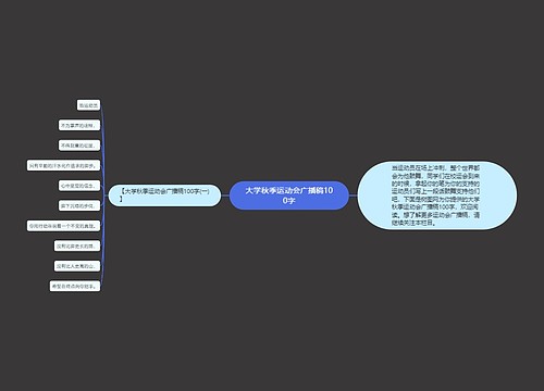 大学秋季运动会广播稿100字