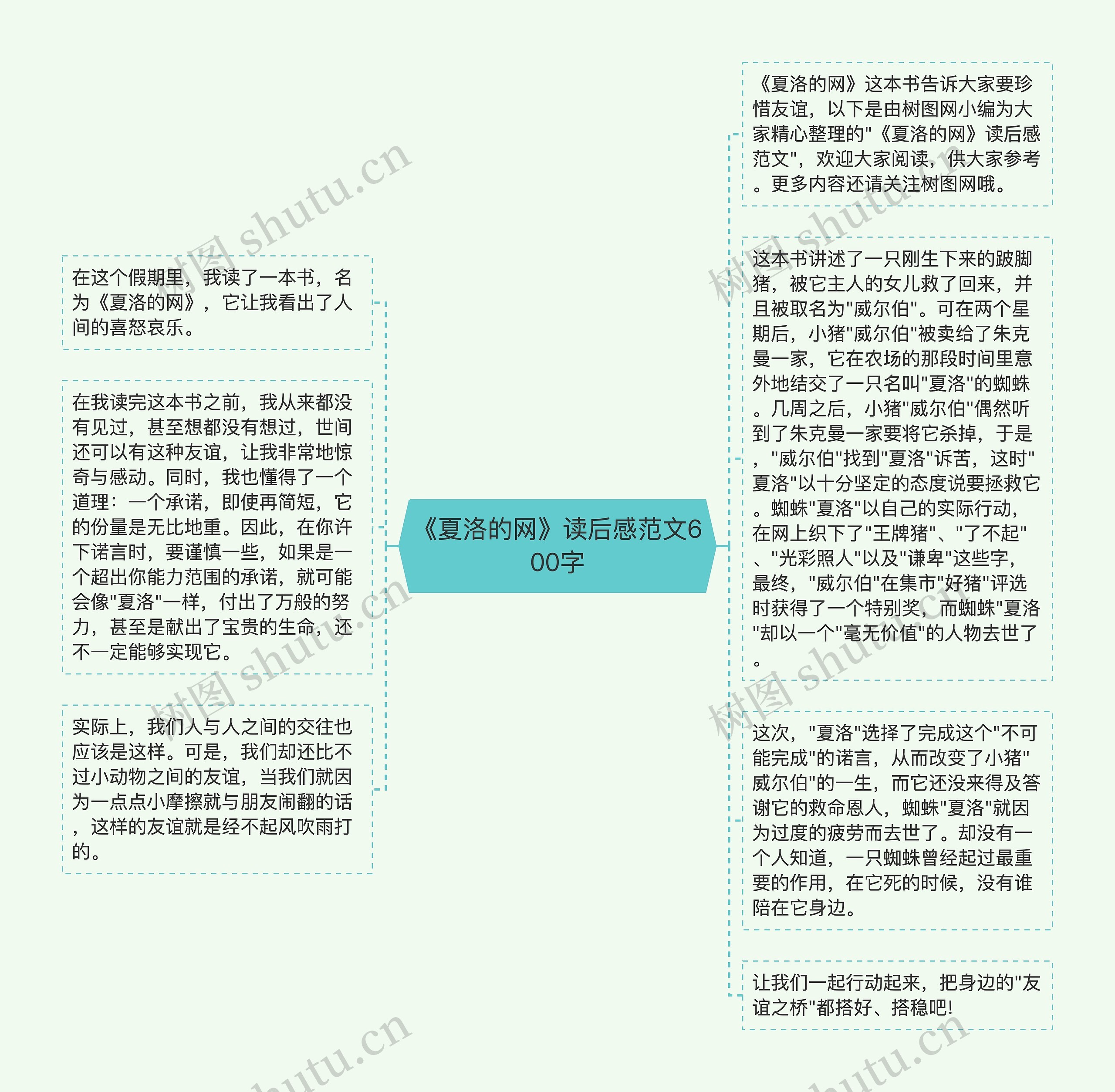 《夏洛的网》读后感范文600字思维导图