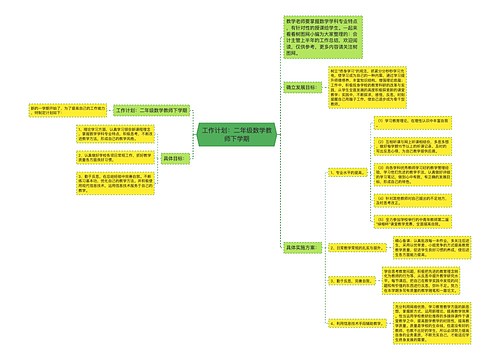 工作计划：二年级数学教师下学期