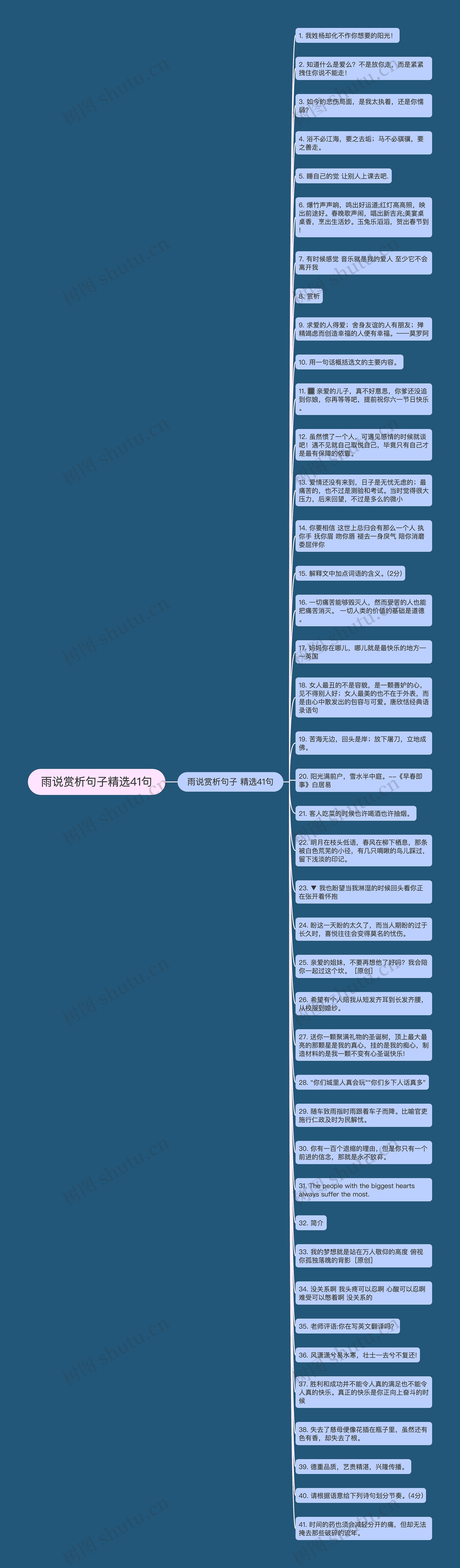 雨说赏析句子精选41句思维导图