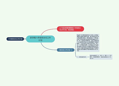 新学期六年级班主任工作计划