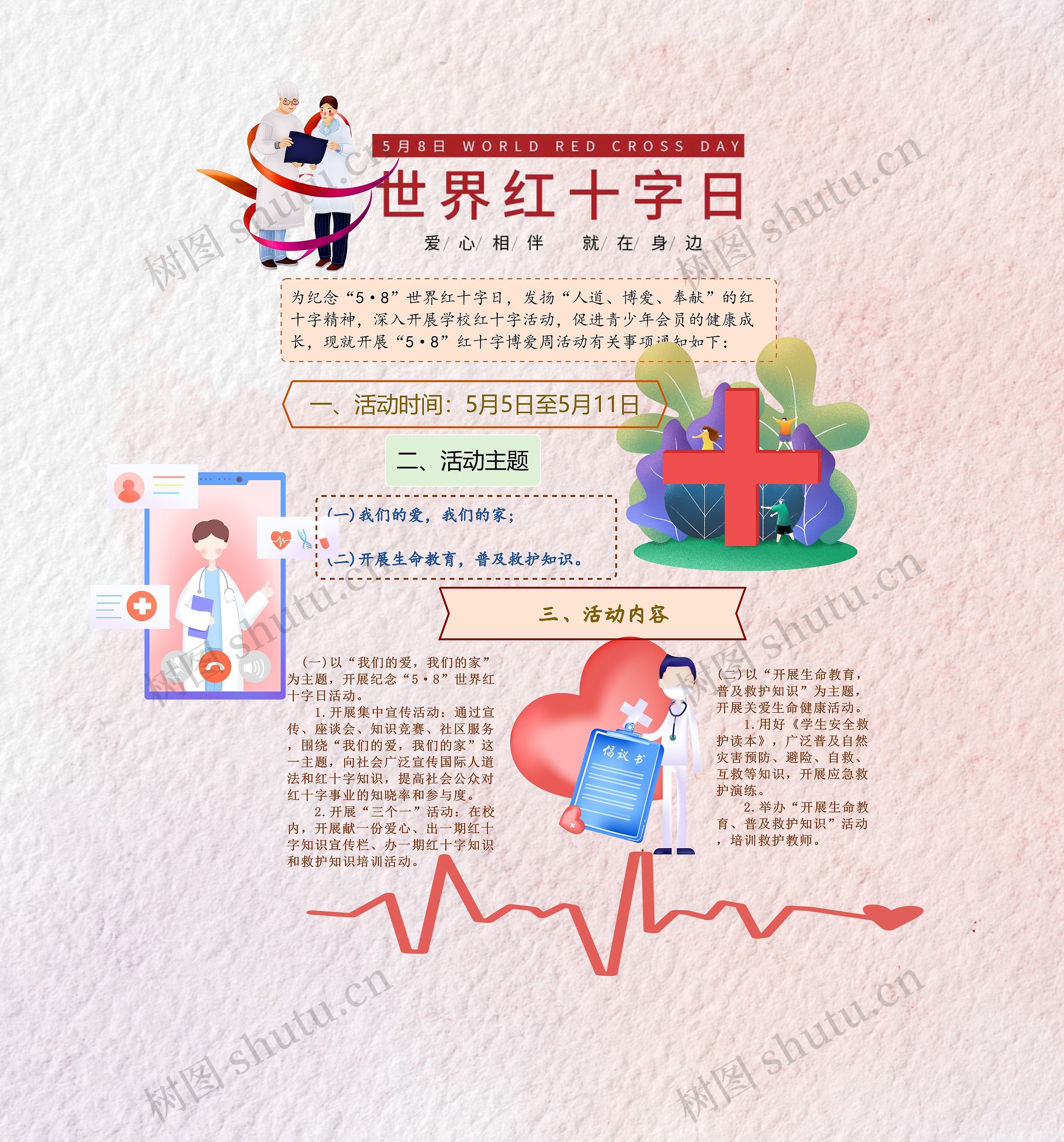 世界红十字日活动策划思维导图高清图 世界红十字日活动策划思维导图