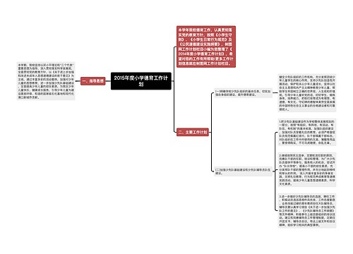 2015年度小学德育工作计划