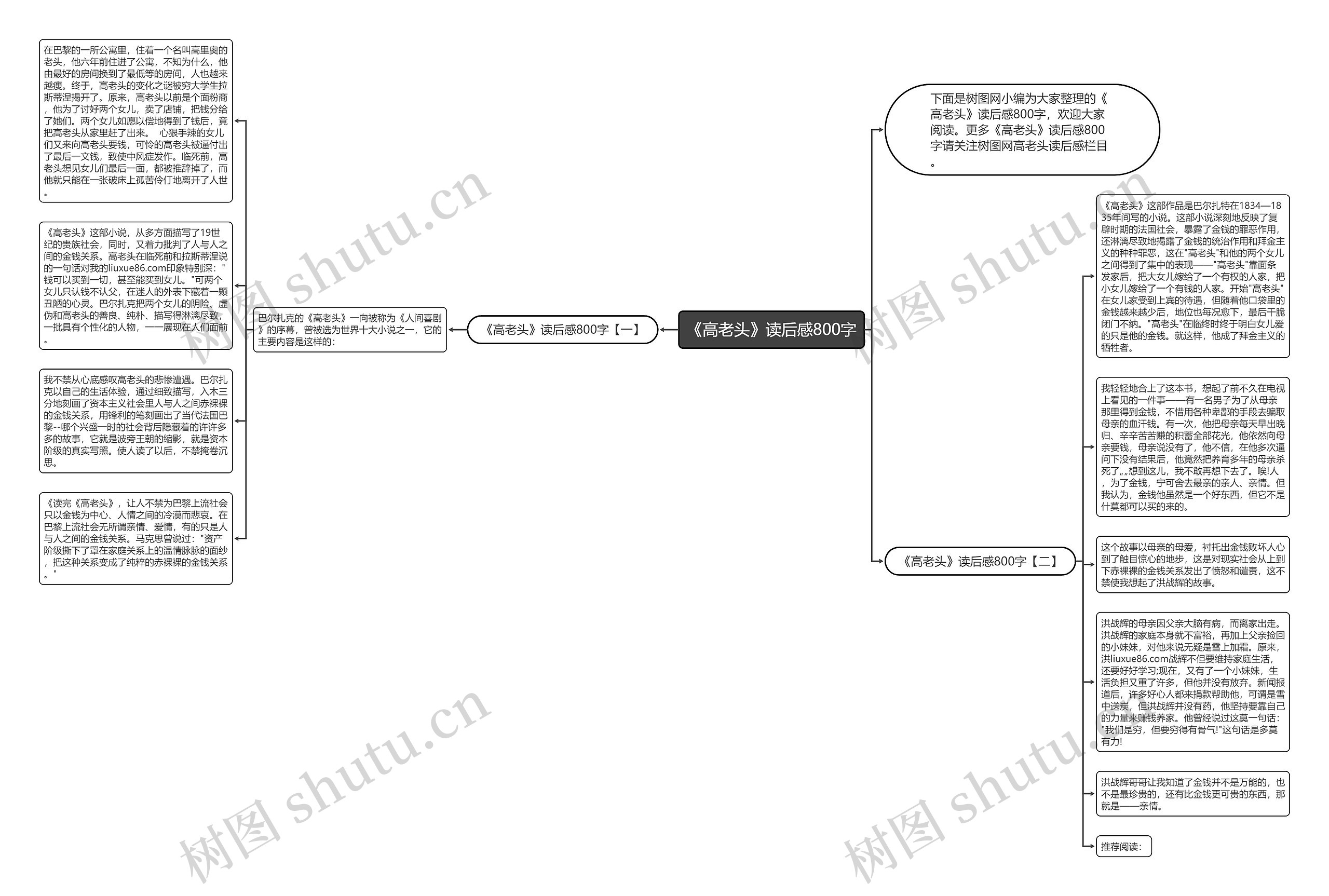 《高老头》读后感800字思维导图