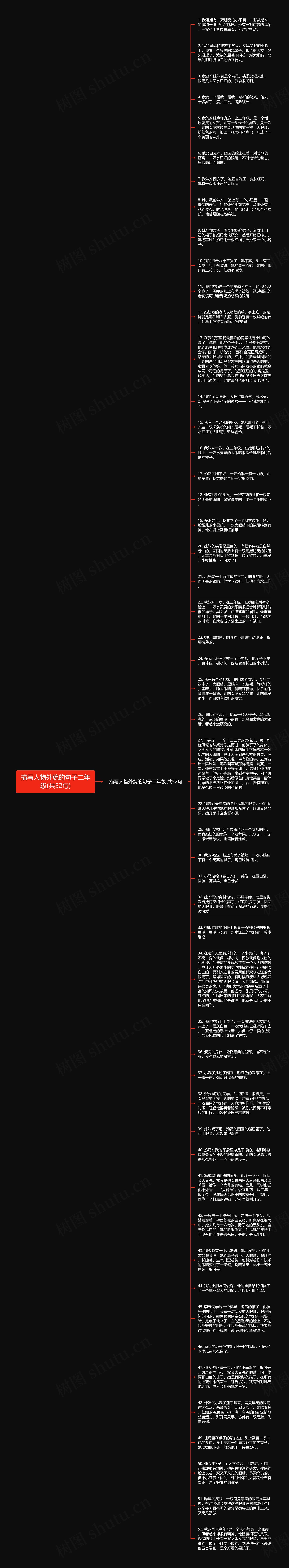 描写人物外貌的句子二年级(共52句)