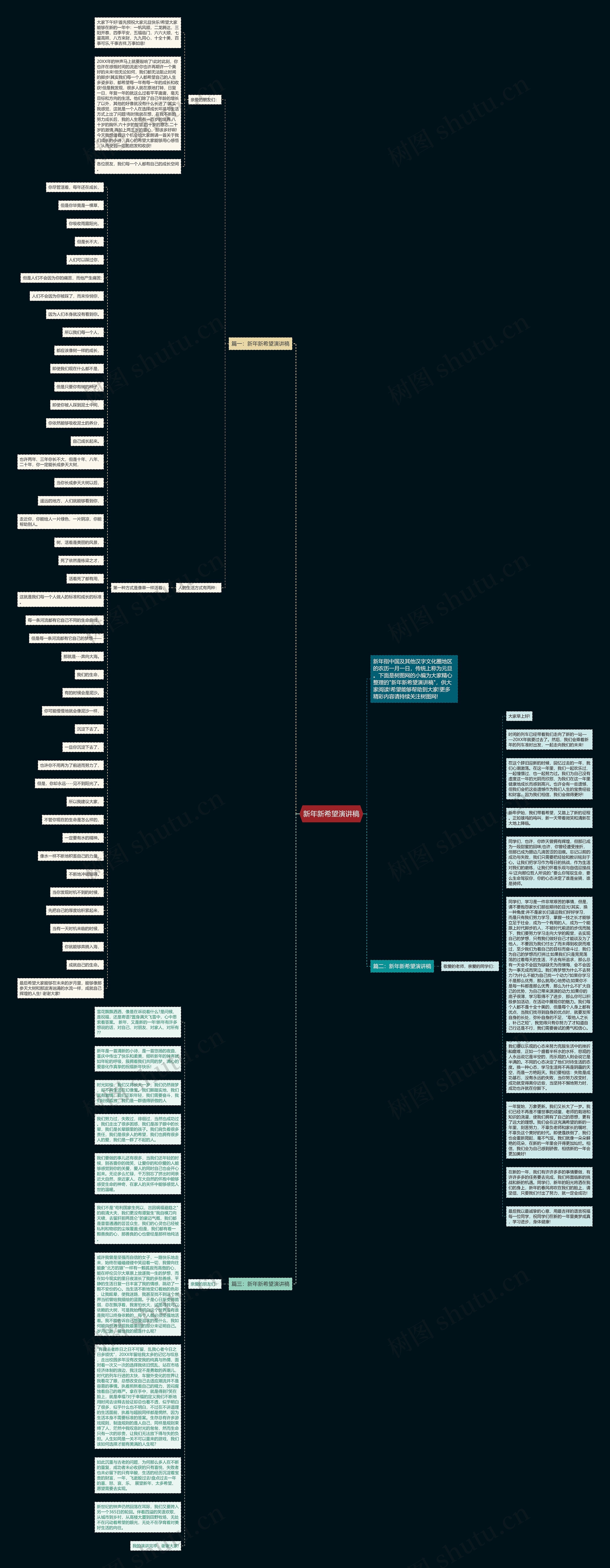新年新希望演讲稿思维导图