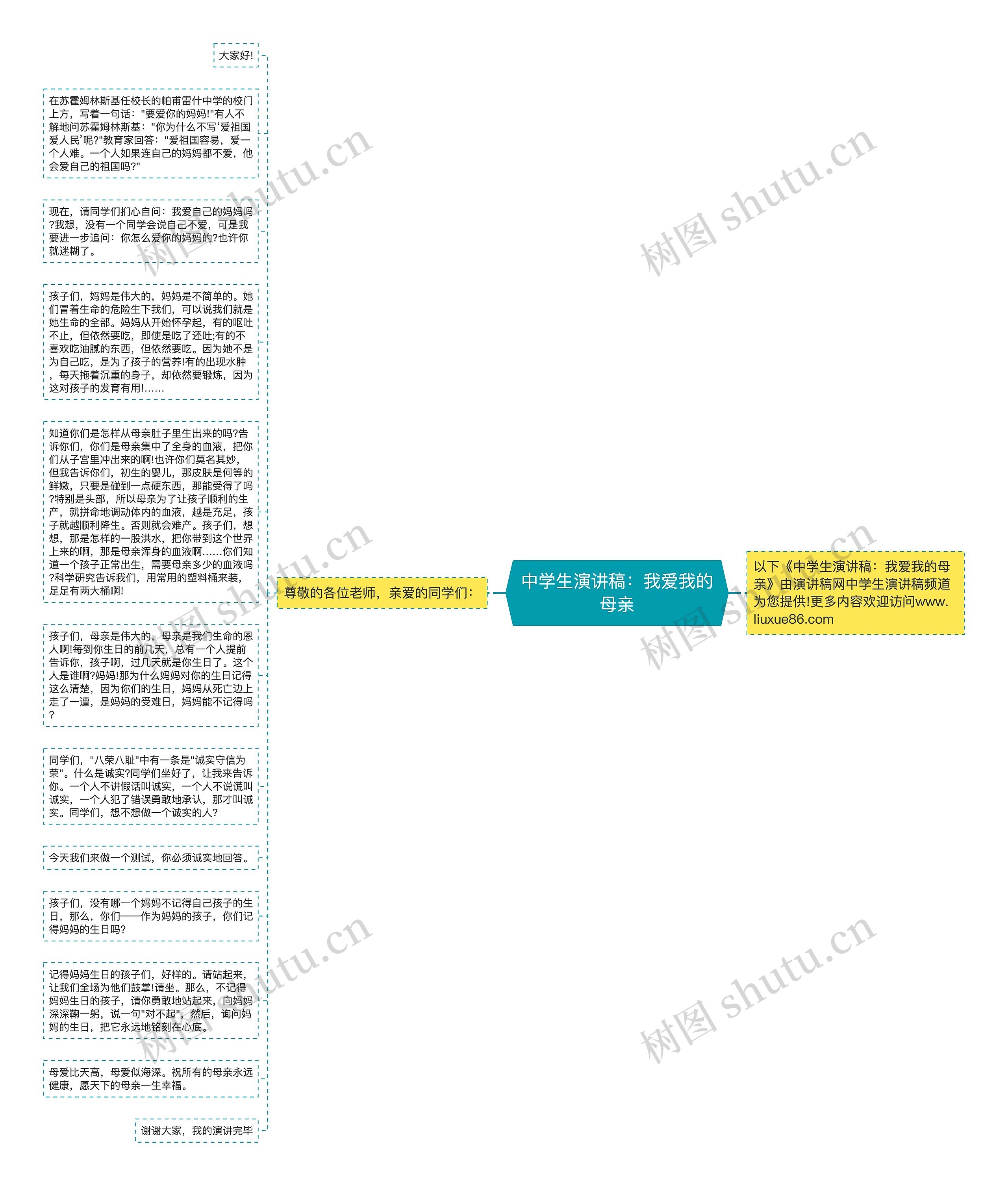 中学生演讲稿：我爱我的母亲