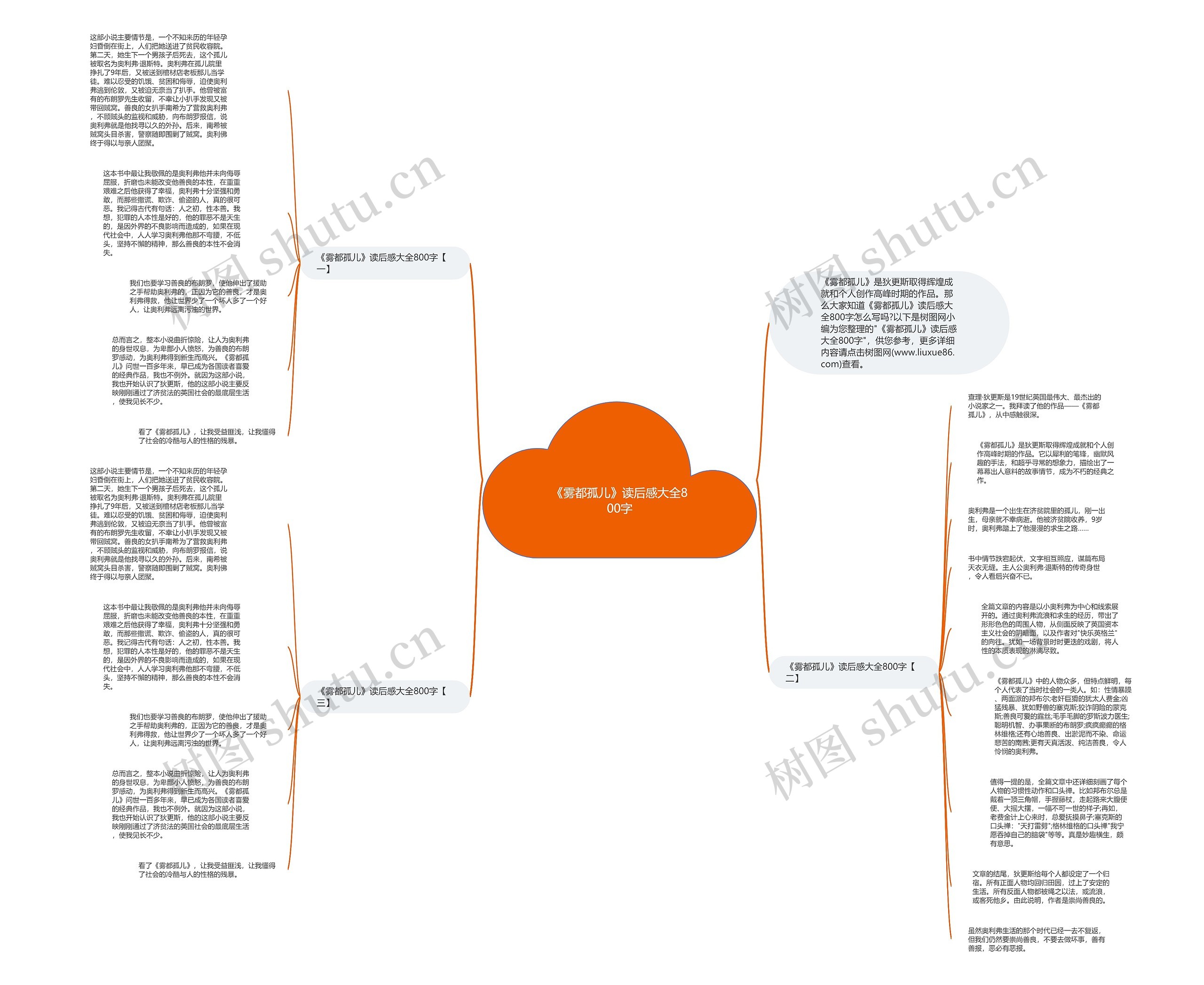 《雾都孤儿》读后感大全800字思维导图