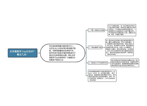 北京哪里学习ap比较好？看这几点！