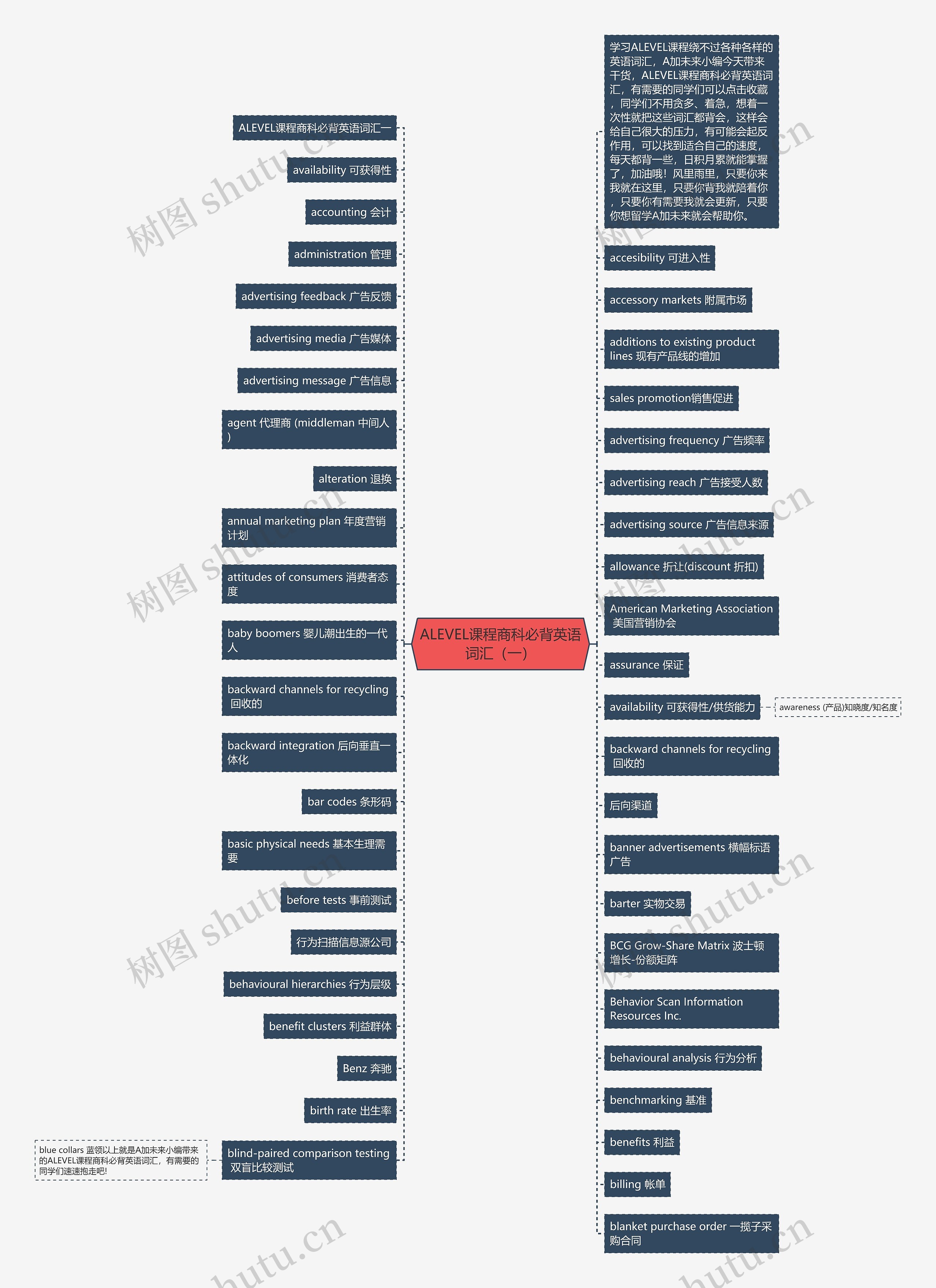 ALEVEL课程商科必背英语词汇（一）思维导图